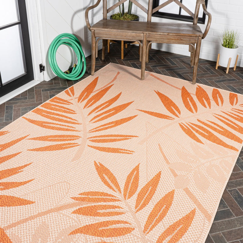Havana Tropical Palm Leaf Indoor/outdoor Area Rug