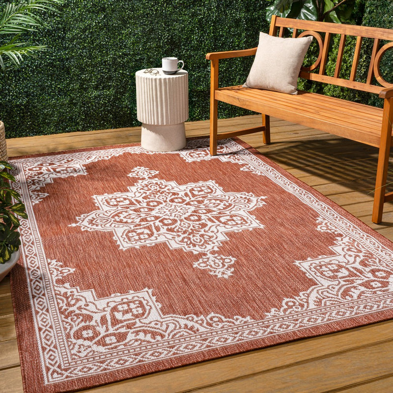 Arden Vintage Casual Medallion Indoor/Outdoor Area Rug