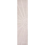 Nordic MidCentury Scandinavian Abstract Sun Two-Tone High-Low Area Rug