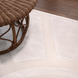 Nordic MidCentury Scandinavian Abstract Sun Two-Tone High-Low Area Rug