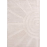 Nordic MidCentury Scandinavian Abstract Sun Two-Tone High-Low Area Rug