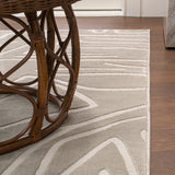 Alcina Modern Scandinavian Graphic Lines High-Low Area Rug