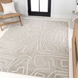 Alcina Modern Scandinavian Graphic Lines High-Low Area Rug