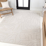 Alcina Modern Scandinavian Graphic Lines High-Low Area Rug