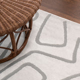 Alcina Modern Scandinavian Graphic Lines High-Low Area Rug