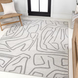 Alcina Modern Scandinavian Graphic Lines High-Low Area Rug