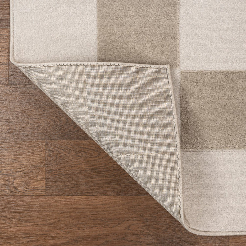 Modern Geometric Checkerboard High-Low Area Rug
