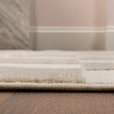 Modern Geometric Checkerboard High-Low Area Rug
