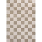 Modern Geometric Checkerboard High-Low Area Rug