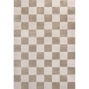 Modern Geometric Checkerboard High-Low Area Rug