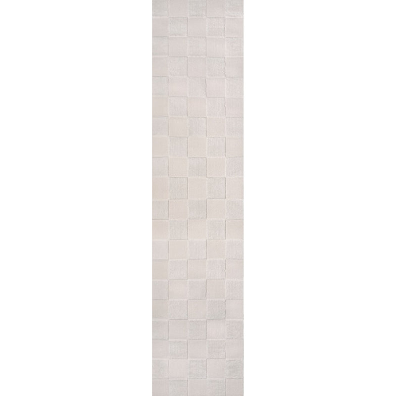 Modern Geometric Checkerboard High-Low Area Rug