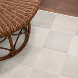 Modern Geometric Checkerboard High-Low Area Rug