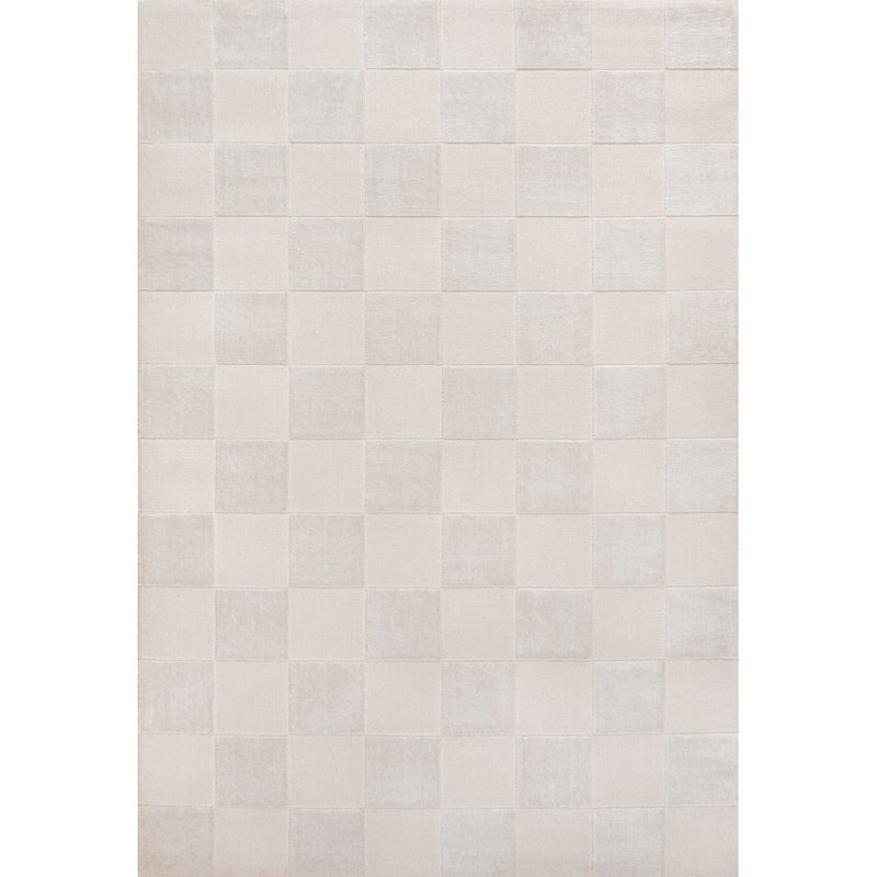Modern Geometric Checkerboard High-Low Area Rug