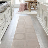 Geometric Modern Geometric Circles In Squares High-Low Area Rug