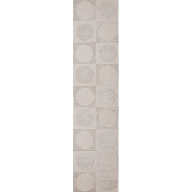 Geometric Modern Geometric Circles In Squares High-Low Area Rug