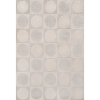 Geometric Modern Geometric Circles In Squares High-Low Area Rug