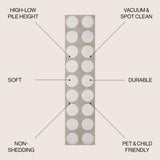 Adrian Modern Geometric Circle Dot High-Low Area Rug