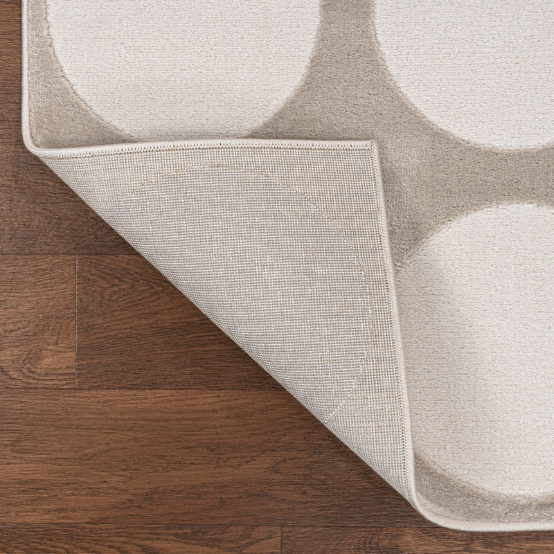 Adrian Modern Geometric Circle Dot High-Low Area Rug