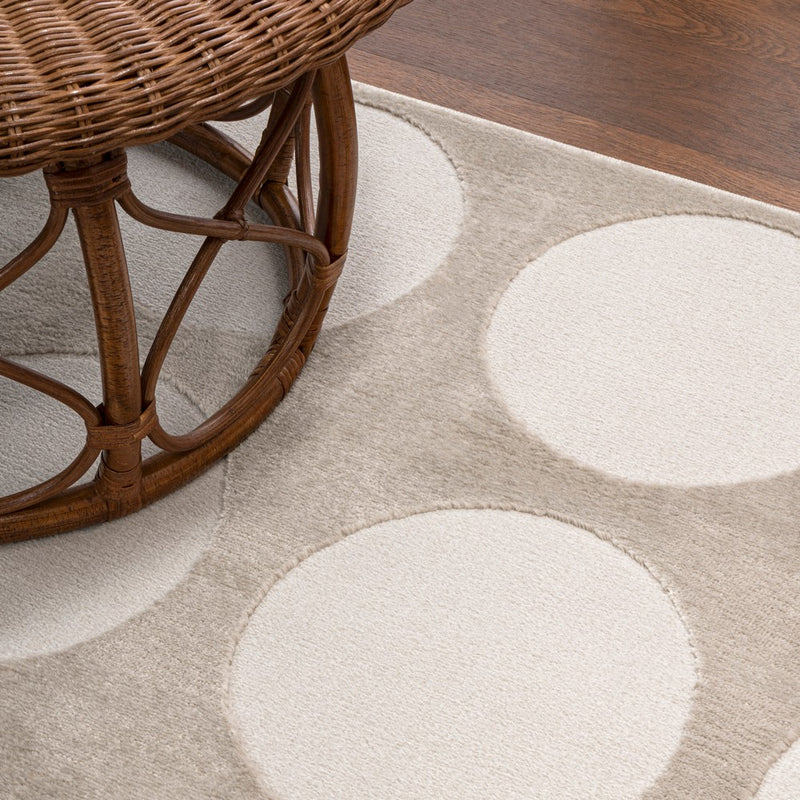 Adrian Modern Geometric Circle Dot High-Low Area Rug