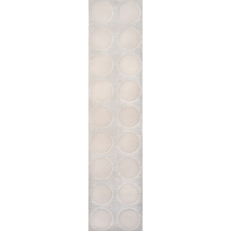 Adrian Modern Geometric Circle Dot High-Low Area Rug
