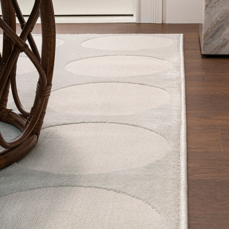 Adrian Modern Geometric Circle Dot High-Low Area Rug