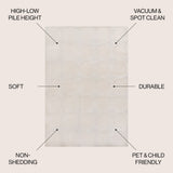 Adrian Modern Geometric Circle Dot High-Low Area Rug