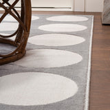 Adrian Modern Geometric Circle Dot High-Low Area Rug