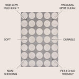 Adrian Modern Geometric Circle Dot High-Low Area Rug