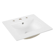 Ancillary 3-Hole Classic Contemporary Rectangular Ceramic Single Sink Basin Vanity Top
