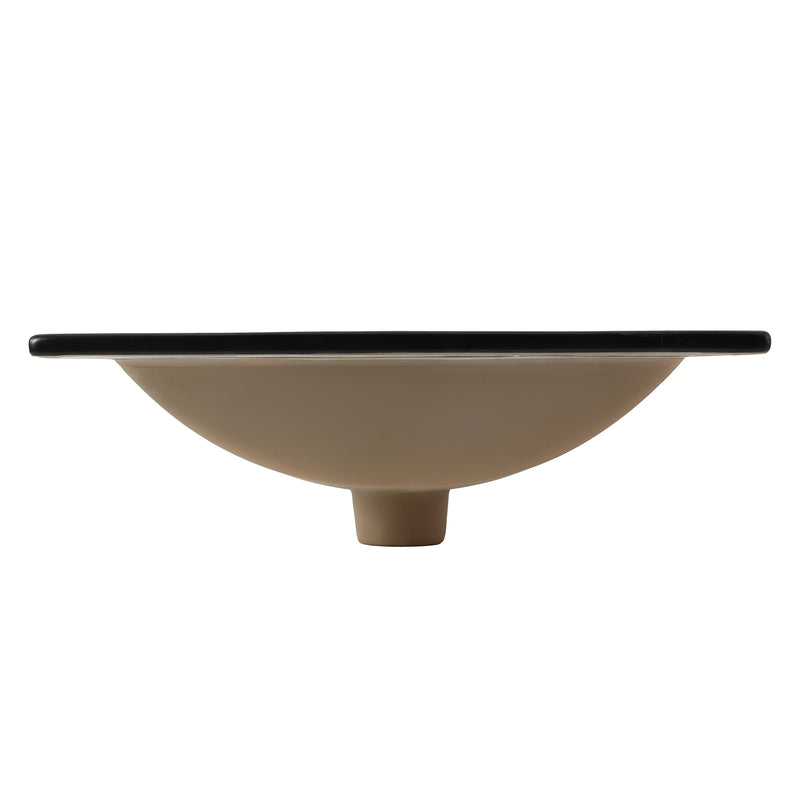 Ancillary 3-Hole 20 in. W x 18.25 in. D Classic Contemporary Rectangular Ceramic Single Sink Basin Vanity Top - JONATHAN Y