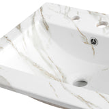 Ancillary 3-Hole 20 in. W x 18.25 in. D Classic Contemporary Rectangular Ceramic Single Sink Basin Vanity Top - JONATHAN Y