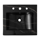 Ancillary 3-Hole 20 in. W x 18.25 in. D Classic Contemporary Rectangular Ceramic Single Sink Basin Vanity Top - JONATHAN Y