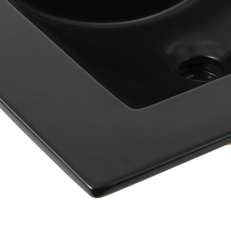 Ancillary 3-Hole Classic Contemporary Rectangular Ceramic Single Sink Basin Vanity Top