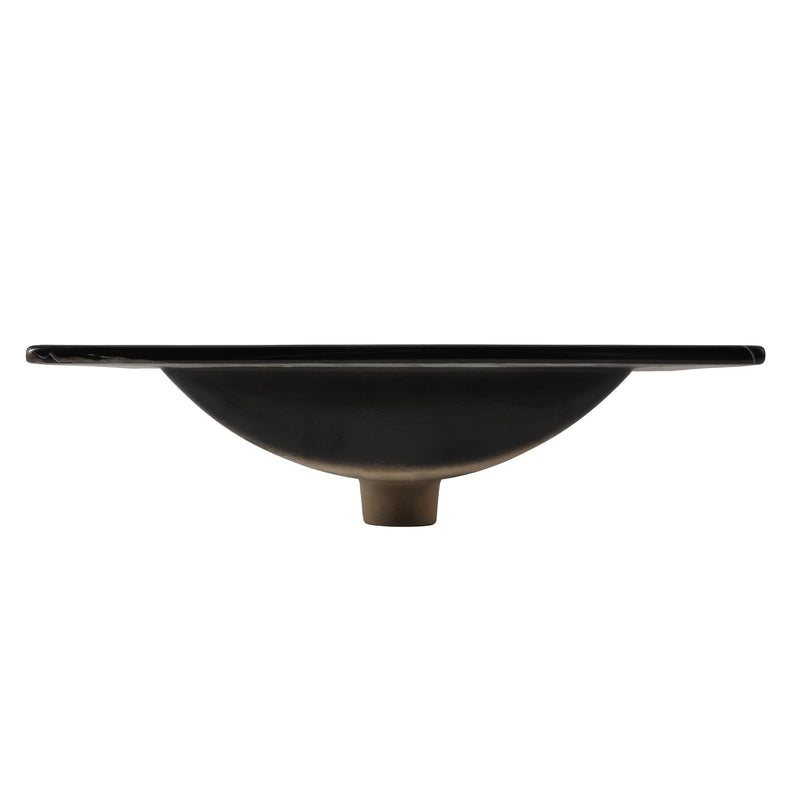 Ancillary 3-Hole Classic Contemporary Rectangular Ceramic Single Sink Basin Vanity Top