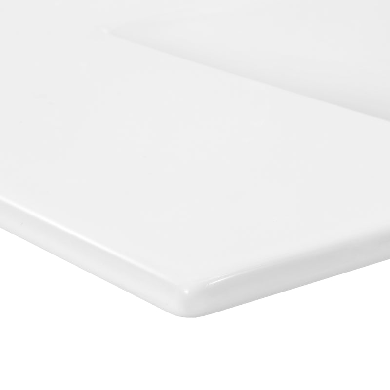 Ancillary 3-Hole Classic Contemporary Rectangular Ceramic Single Sink Basin Vanity Top