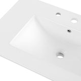 Ancillary 3-Hole Classic Contemporary Rectangular Ceramic Single Sink Basin Vanity Top