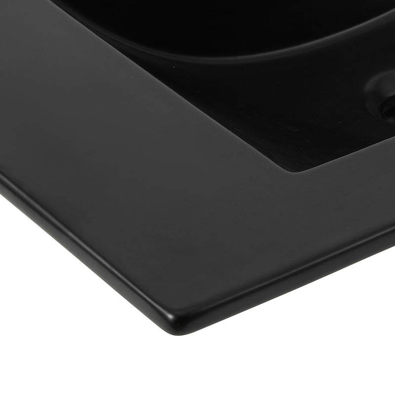 Ancillary 3-Hole Classic Contemporary Rectangular Ceramic Single Sink Basin Vanity Top