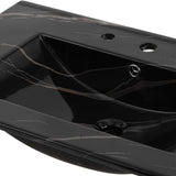 Ancillary 3-Hole Classic Contemporary Rectangular Ceramic Single Sink Basin Vanity Top