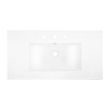 Ancillary 3-Hole Classic Contemporary Rectangular Ceramic Single Sink Basin Vanity Top