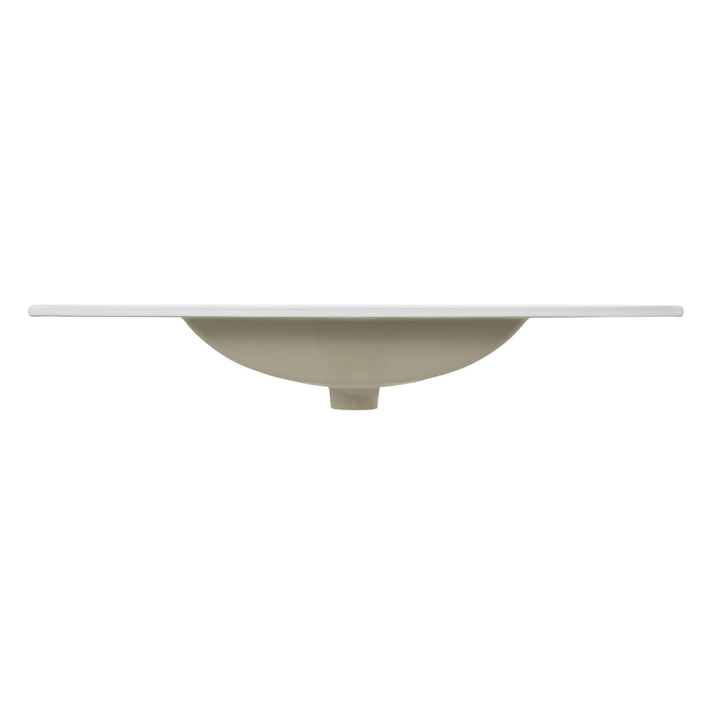 Ancillary 3-Hole Classic Contemporary Rectangular Ceramic Single Sink Basin Vanity Top