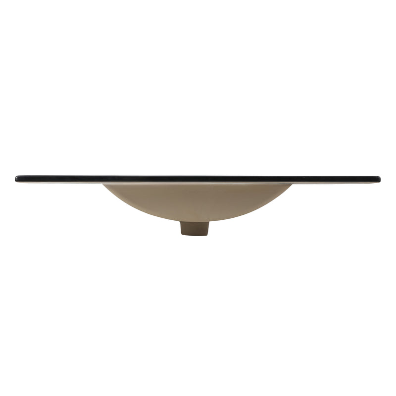 Ancillary 3-Hole Classic Contemporary Rectangular Ceramic Single Sink Basin Vanity Top