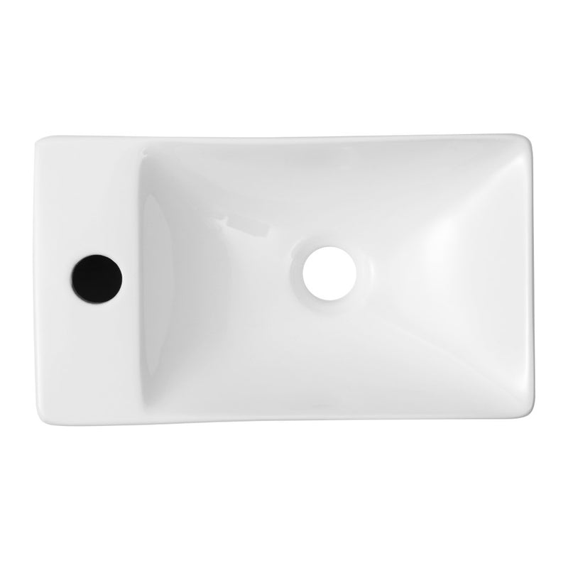 Felix 15 in. W x 8 in. D Modern Wall Mounted Rectangular Ceramic Mini Sink