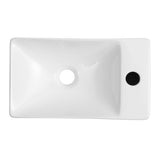 Felix 15 in. W x 8 in. D Modern Wall Mounted Rectangular Ceramic Mini Sink