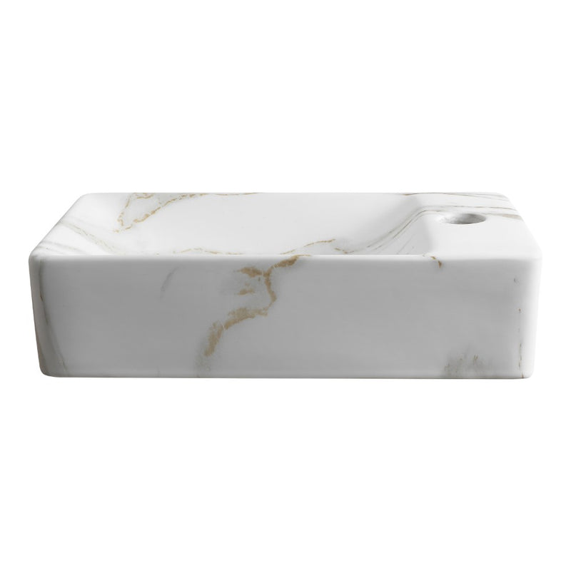 Felix 15 in. W x 8 in. D Modern Wall Mounted Rectangular Ceramic Mini Sink