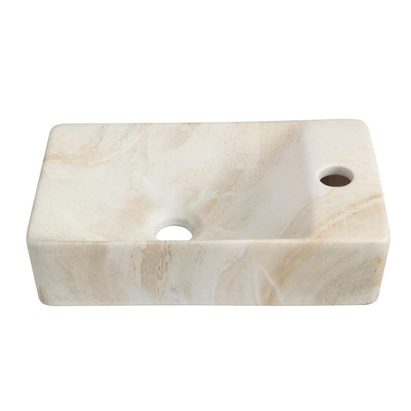 Felix 15 in. W x 8 in. D Modern Wall Mounted Rectangular Ceramic Mini Sink