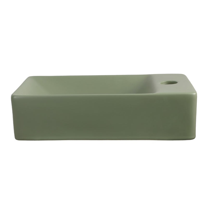 Felix 15 in. W x 8 in. D Modern Wall Mounted Rectangular Ceramic Mini Sink