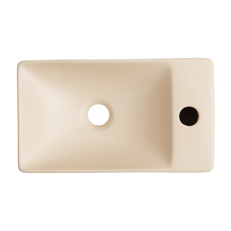 Felix 15 in. W x 8 in. D Modern Wall Mounted Rectangular Ceramic Mini Sink