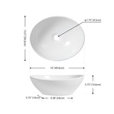 Cascade 16 in. W x 13.5 in. D Modern Minimalist Oval Ceramic Bathroom Vessel Sink