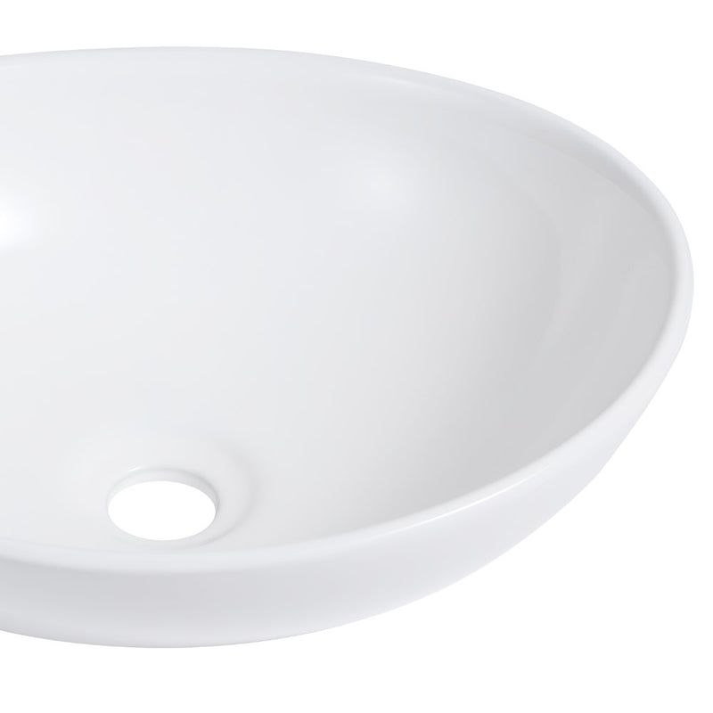 Quarry 15.5 in. Round Classic Designer Ceramic Bathroom Bowl Vessel Sink