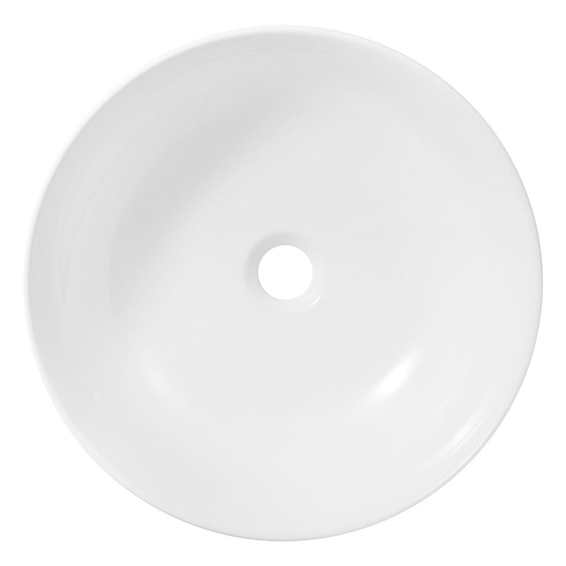 Quarry 15.5 in. Round Classic Designer Ceramic Bathroom Bowl Vessel Sink